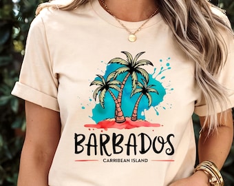Barbados Trip for Caribbean Island Palm Tree Tropical Vacation Shirt Souvenir Gift from Barbados and Beach Lover Apparel