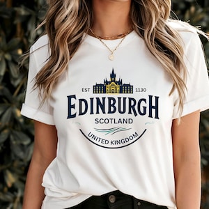 Camiseta Edimburgo, Escocia Camiseta de viaje Reino Unido Camiseta Ciudad Escocesa Camiseta de regalo Edimburgo Camiseta Reino Unido Camiseta de recuerdo Escocia Camiseta de viaje Edimburgo