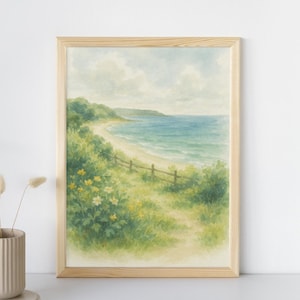 Beach walk painting