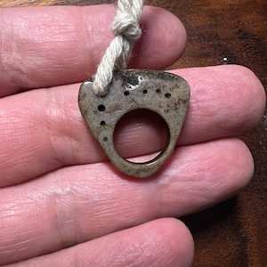 Tibetan Yak Bone Amulet Pendant – Hand-Carved Tantric Buddhist Talisman, Kapala Style Ritual Necklace