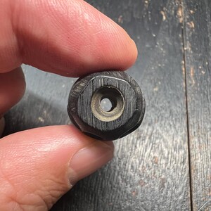 Hand Carved Ox Horn Smashan Chitta Skull Spacer Bead – Tibetan Buddhist Mala Separator – Unique Vintage Amulet Bead image 5