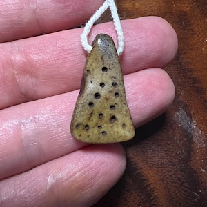 Ethnic Bone Pendant – Kapala Style Amulet Necklace from Nepal Himalayas
