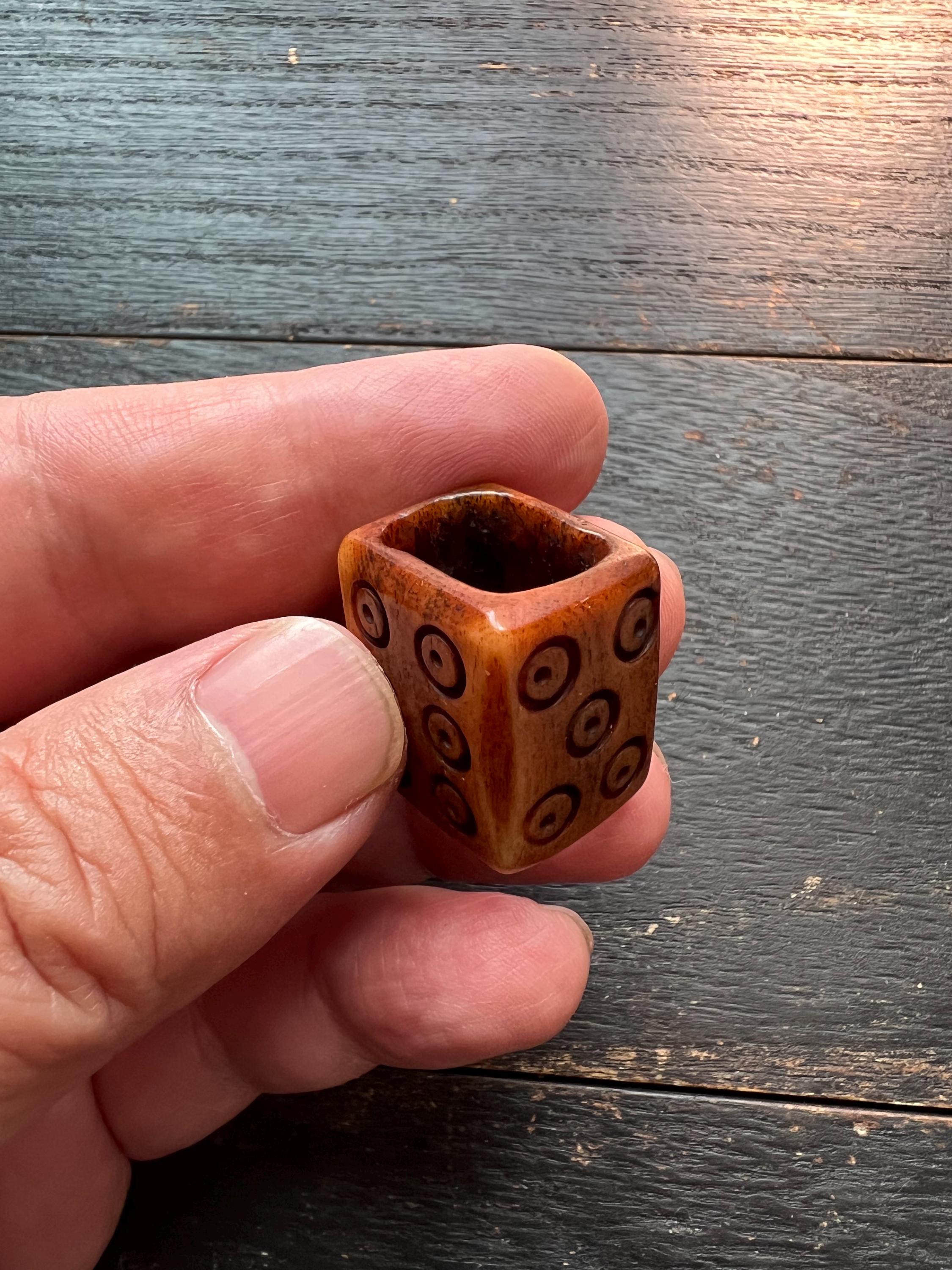 ヴィンテージ ヤク骨 サイコロ 数珠 カウンタービーズ | チベット仏教