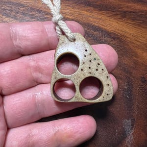 Tibetan Tantric Yak Bone Pendant – Hand-Carved Kapala Style Amulet Necklace