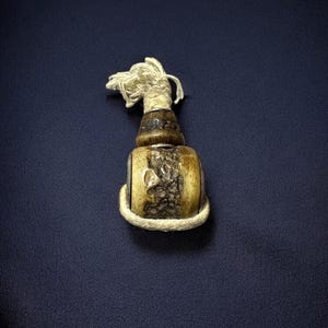 Antique Nepal Tibet Buddhist Carved Yak Bone Mala Prayer Guru Bead