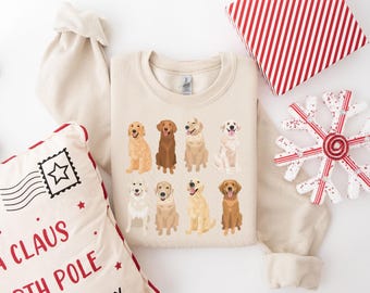 Golden Retriever Sweatshirt, Dog Mom Gift, Ring-Spun Cotton