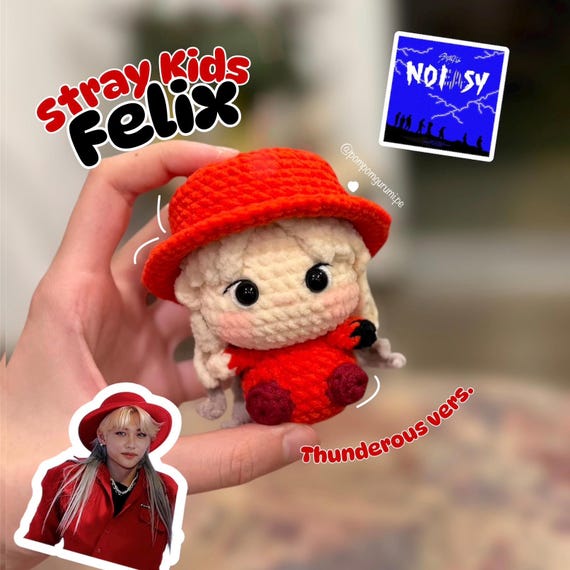 Crochet Pattern Stray Kids Felix Amigurumi | Kpop Amigurumi