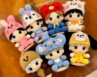 かぎ針編みのBTS ジン RJ あみぐるみパターン (英語 PDF) - Etsy 日本