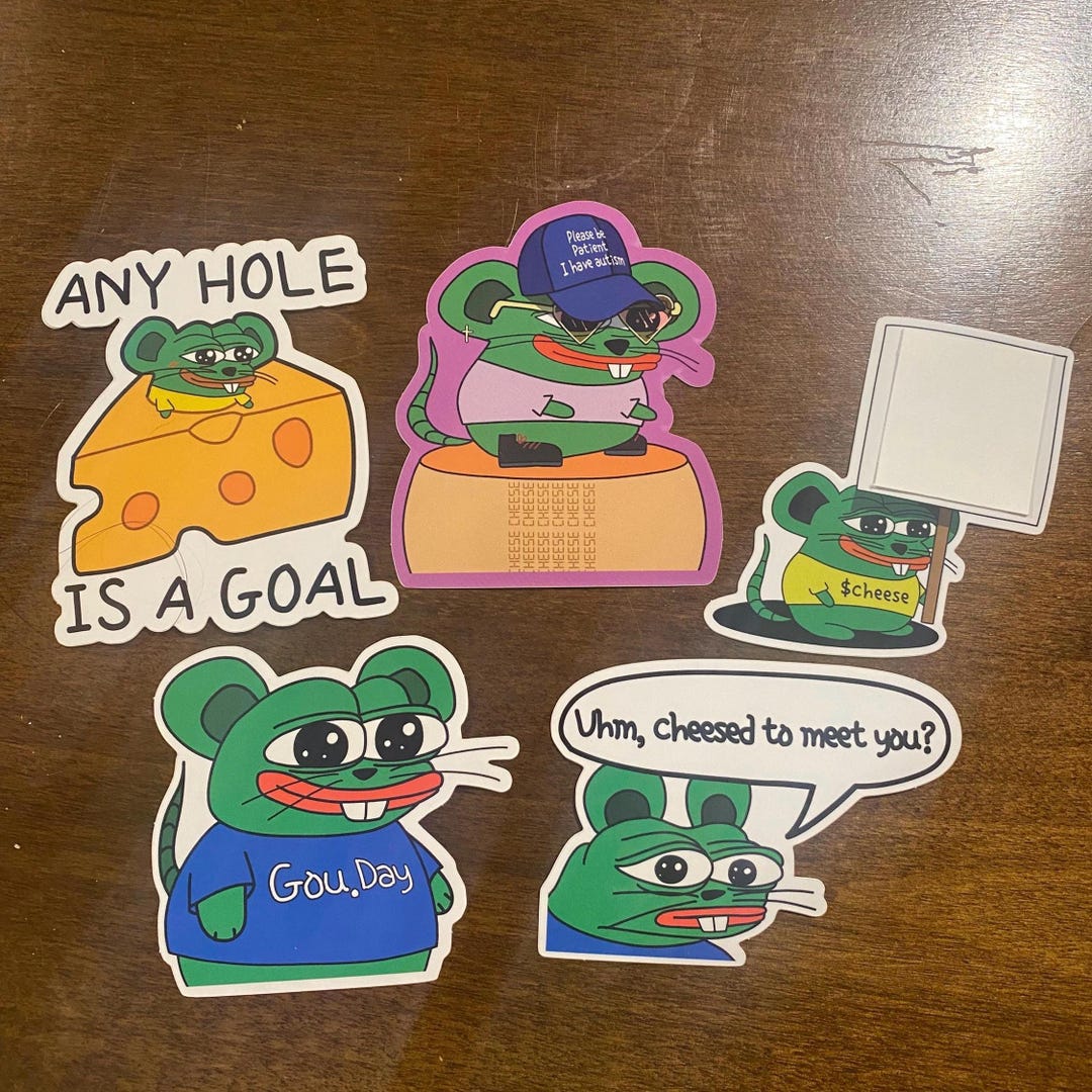 Cheesy Mice Sticker Pack - Etsy