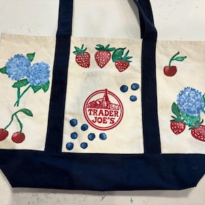 Custom, hand-painted tote bag