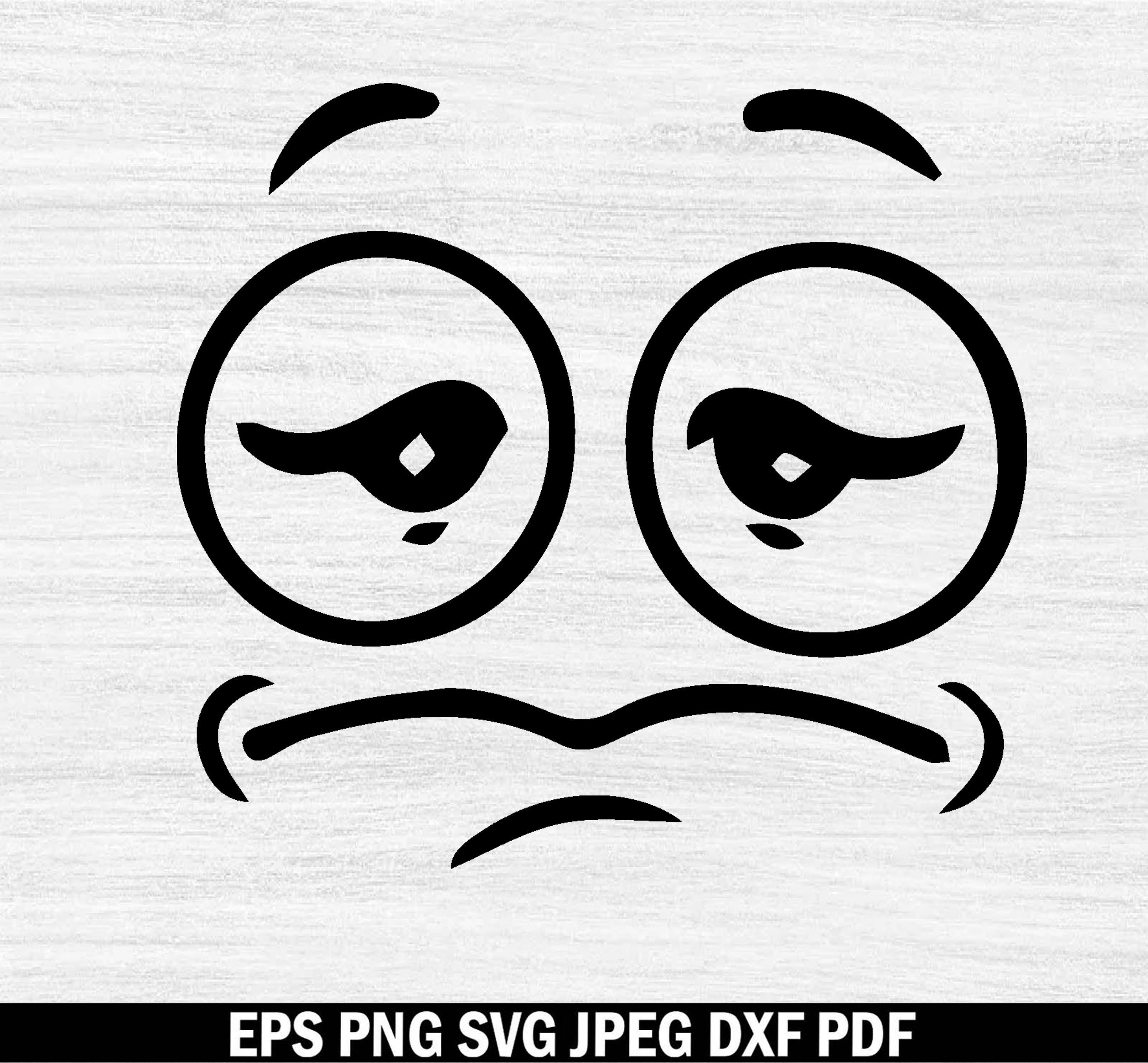 Cartoon Emotion Faces Svg Bundle, Kawaii Face Svg, Cute Funny Face Svg ...