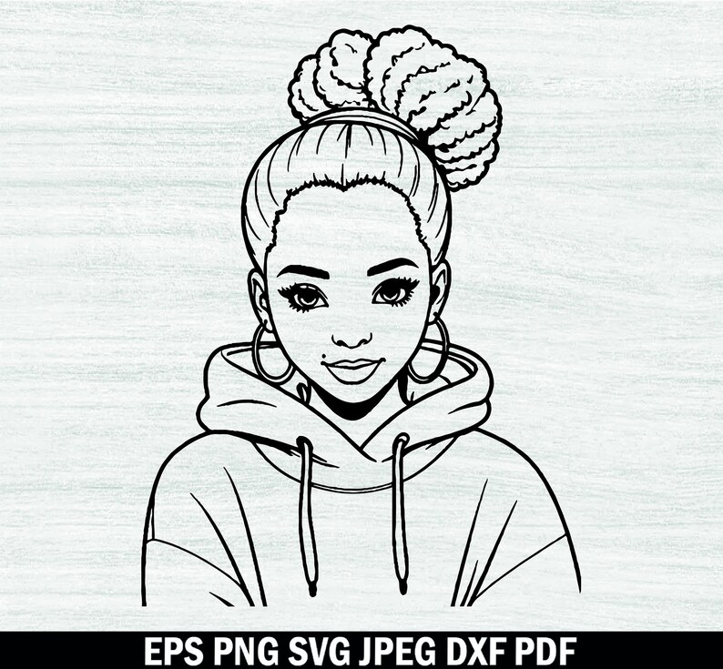 Afro Woman Svg Bundle, Afro Girl Svg, Black Woman Svg, Black Woman Silhouette, Afro Hair Svg, Afro Queen Svg, Afro Woman Cut File For Circut image 3