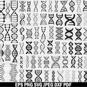 Dna Svg Bundle, Dna Png Bundle, Dna Clipart, Dna Svg Cut Files for Cricut, Gene Svg, Molecule Svg, Science Svg, Dna Silhouette, Dna Vector