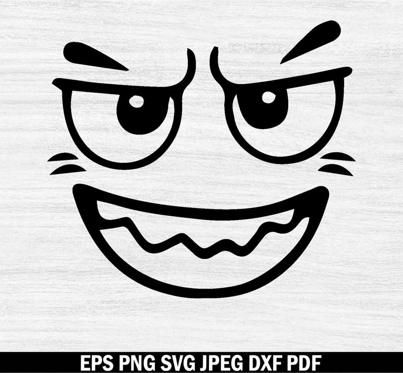 Cartoon Emotion Faces Svg Bundle, Kawaii Face Svg, Cute Funny Face Svg ...