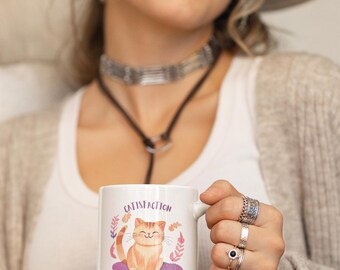 Funny Cat Lover Gift - Cute Cat Mom Cup - Pet Parent Present - Cat Owner Coffee Mug 11oz 15oz