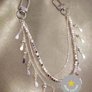 Bag chain charm, bag charm, bag accessory, gold chain, silver chain Silver
