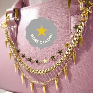 Bag chain charm, bag accessory, bag chain, star chain, star accessory