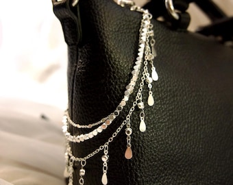 Bag chain charm, bag charm, bag accessory, gold chain, silver chain