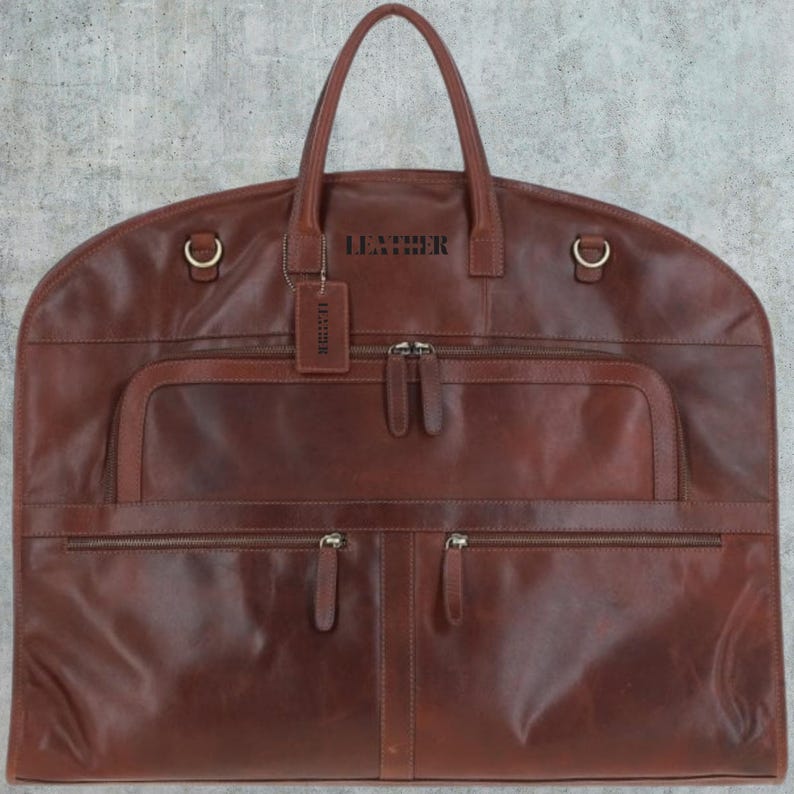 Leather Suit Carrier, Personalized Suit Carrier, Travel Suit Bag, Suit Carrier, Garment Bag, Foldable Suit Bag, Grooms Men Gifts, Handmade