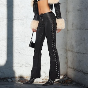 Lace up Bell Bottoms - Etsy