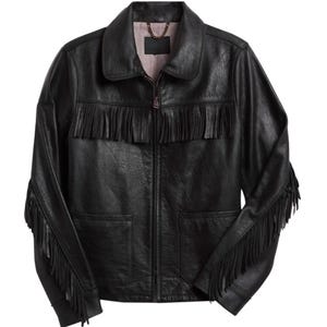 American Western Fringe Jacket | Black Leather Cowboy Jacket | Men Rodeo Outfit | Country Concert Western Wear | Vintage Style Jacket