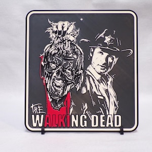 3D Printed Walking Dead Inspired Sign,Zombie,Fan Art,Fan Cave,Collectible