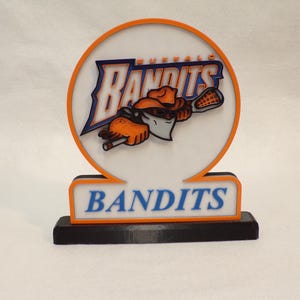 Custom MEDIUM SIZE 3D Printed Buffalo Bandits Logo Sign Fan Art Fan Cave