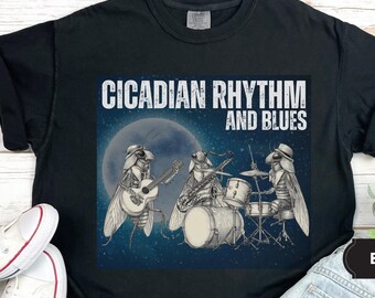 Funny Shirt for Science Teacher, Circadian Rhythm Shirt, Entomology Professor Gift, Insect Humor Tee, Entomologist, Bug Blues Musicians