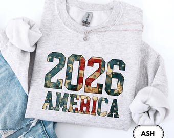 America 2026 Sweatshirt, USA 250 Years of Freedom Shirt, Varsity Anniversary Pullover, Patriotic Hoodie