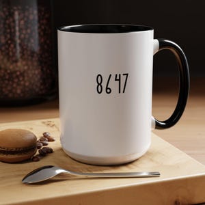 Anti-Trump Accent Coffee Mug, Large 15oz Minimalist Design, Contrasting Handle/Rim. Political Gift, Resist Mug, Liberal Coffee Cup