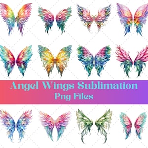 Angel Wings PNG: Memorial Sublimation Designs