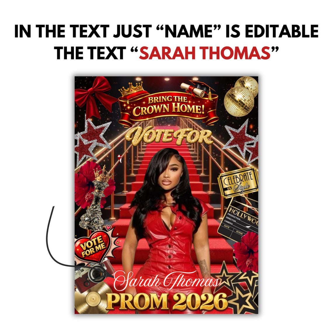 Prom Sticker Shock Prom Campaign Treat Bundle, Queen ON Red Carpet Prom Campaigns, Vote ...