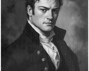 Mr. Darcy Puzzle: Pride and Prejudice Portrait - Jane Austen Gift