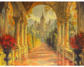 Marble Fantasy Castle Puzzle-Gothic Puzzles-500 Piece Puzzle-Science Fiction Gift-Puzzle Love-1000 Piece Puzzle-Puzzle For Adults