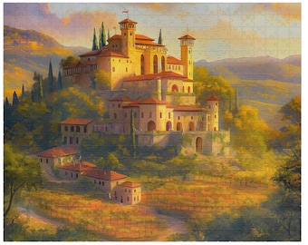 Italian Castle Jigsaw Puzzle: Renaissance Villa Art - 252/520/1014 Pieces