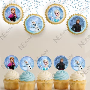 2&quot; Printable Frozen Cupcake Toppers