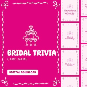 Drinkspel DIGITALE bruidstrivia | Girls Night | Drinkspel voor volwassenen | Kaartspel | Digitaal kaartspel voor volwassenen | Vrijgezellenfeest | Vrijgezellenfeest