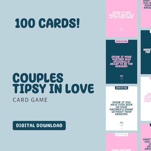 Jeu de cartes numérique pour couples | Jeu de Boire en Couple | Jeux de la Saint-Valentin | Jeu de Cartes Saint-Valentin | Jeu de cartes pour adultes | Jeu de cartes | Rendez-vous amoureux
