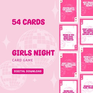 DIGITALES Mädchen Nacht Trinkspiel | Mädelsabend | Erwachsenen Trinkspiel | Galentines Aktivität | Digitale Erwachsenen Karte | Galentines Trinkspiel