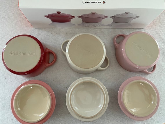 New Le Creuset 3 Pink Cocottes Baking Serving Dishes - Etsy