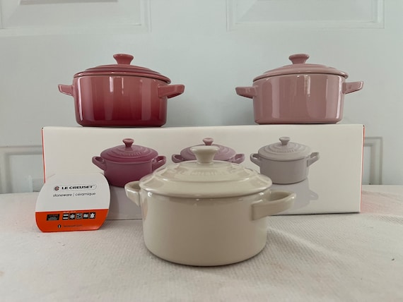 LE CREUSET petite cocotte ピーコック ローズクォーツ New Le Creuset 3 Pink Cocottes Baking Serving Dishes - Etsy