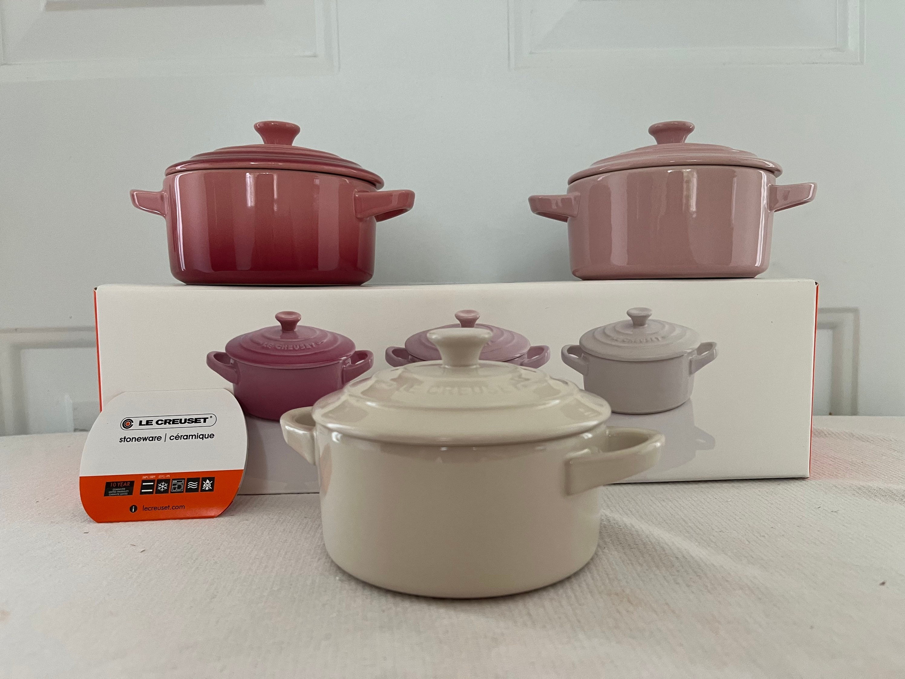 New Le Creuset 3 Pink Cocottes Baking Serving Dishes - Etsy