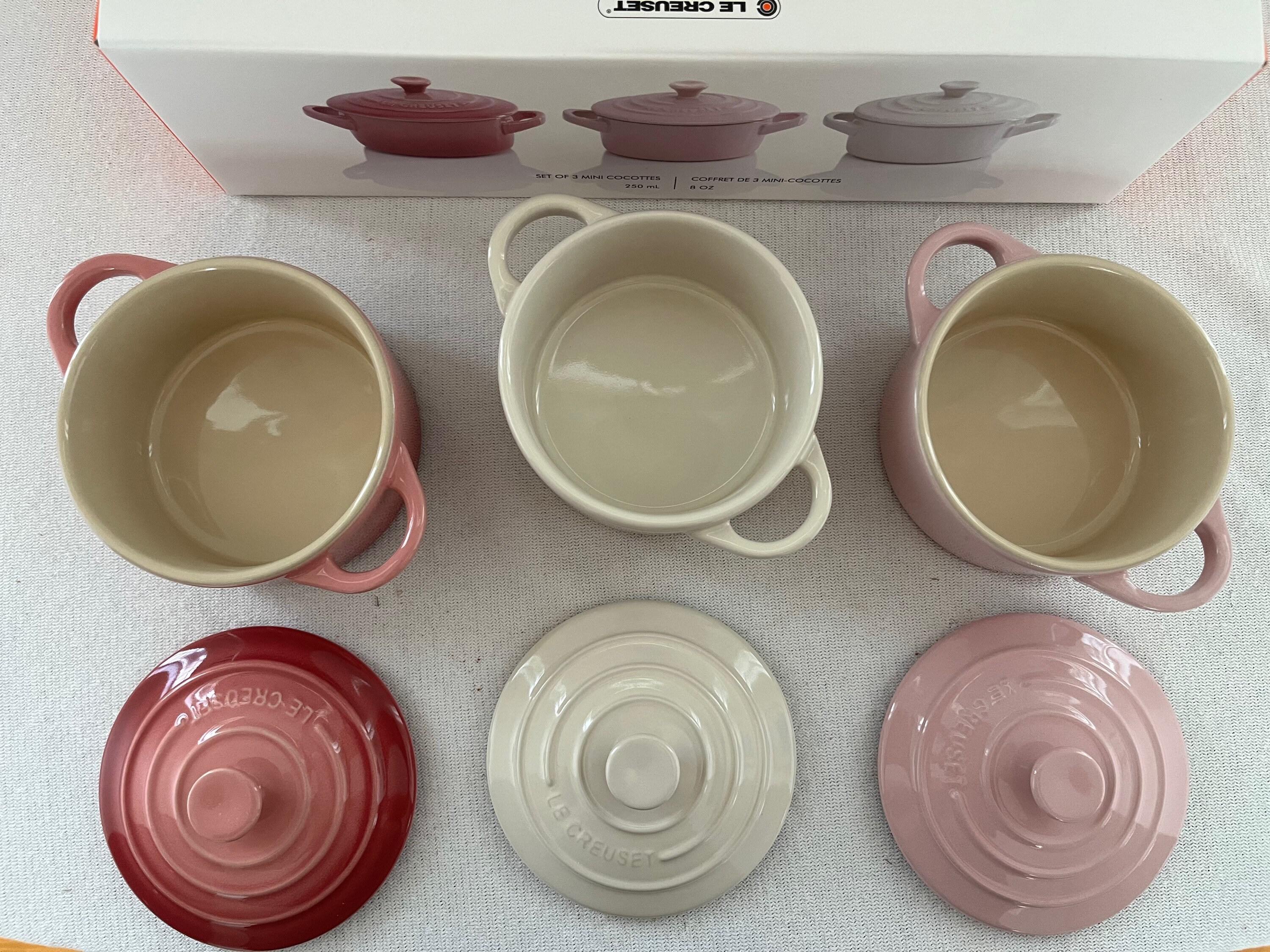 New Le Creuset 3 Pink Cocottes Baking Serving Dishes - Etsy