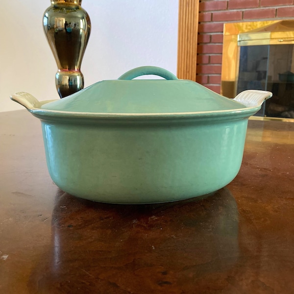 Le Creuset Vintage Baby Blue Turquoise Dutch Oven Casserole #24