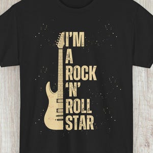 Rock N Roll Star Unisex Tee, Guitar Music Band Concert Shirt, Oasis Tshirt, Music Lover Gift, Festival Clothing