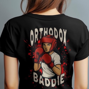 Frauen Boxen Baddie Unisex T-Shirt, Orthopädisches IBA WBA Shirt, Kämpfer Fan Geschenk, Boxer Bekleidung