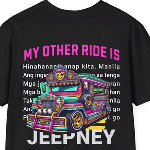 Manila Jeepney Unisex Softstyle T-Shirt - My Other Ride IS, Philippines, Filipino Tee, Travel Shirt, Vintage Design