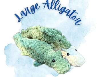 Crochet Amigurumi LARGE Alligator Plushie