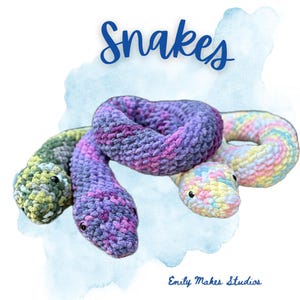 Crochet Amigurumi Snake Plushie