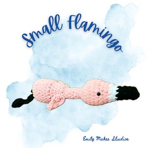 Handmade Crochet Small Flamingo Plushie